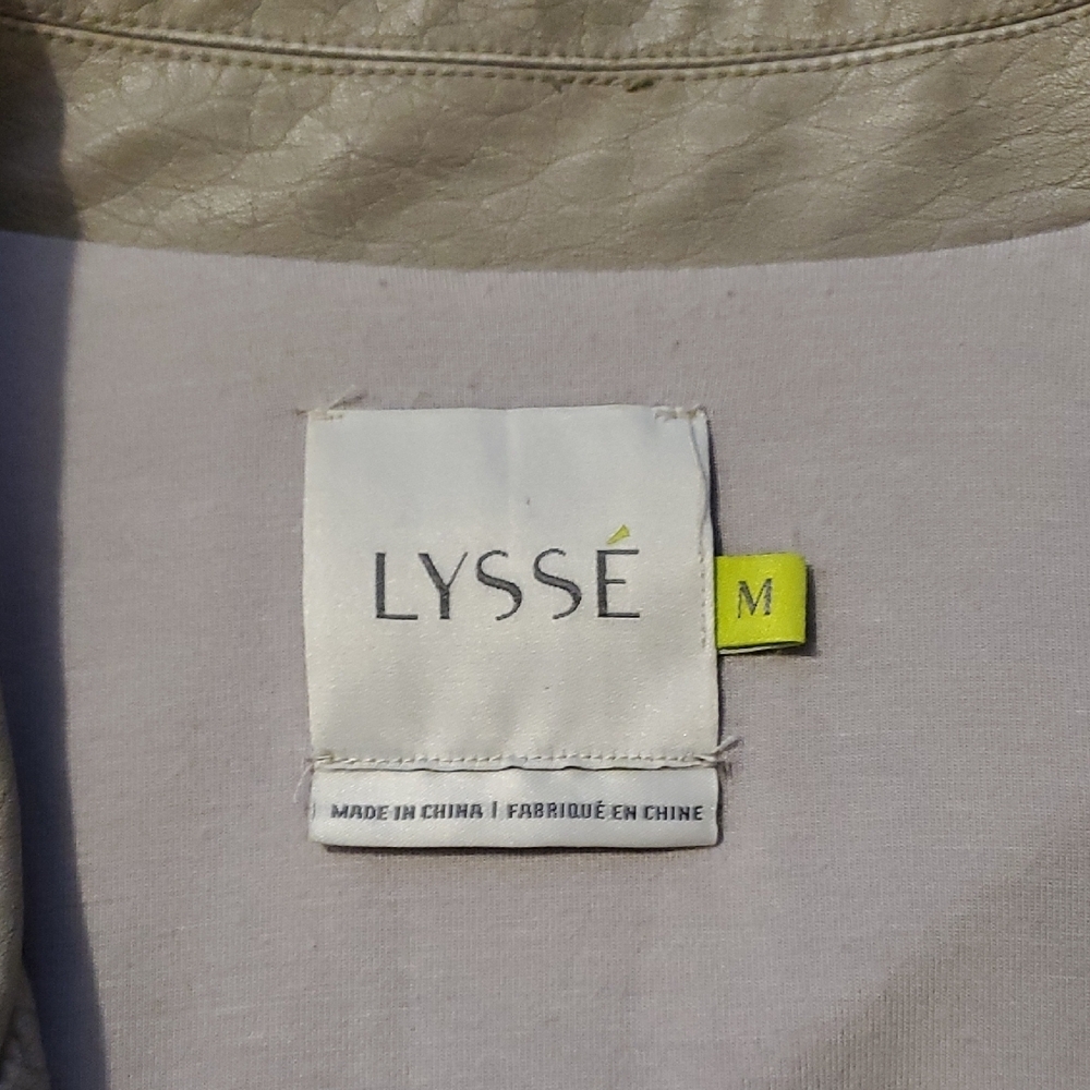 Lysse Light Gray Faux Leather Jacket with Snap Details - Picture 2 of 6